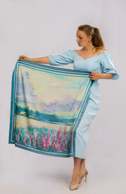 Платок «Теплые истории Юлии Белоусовой» 09